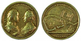 Maria Theresia 1740 - 1780 
Medaglia 1769 per la costruzione del lazzaretto a Trieste argento dorato, incisore del conio “A. WIDEMAN” (Anton Wideman,...