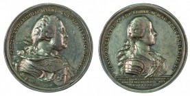 Maria Theresia 1740 - 1780 
Medaglia 1770 per l’elezione dell’Arciduca Massimiliano Francesco a coadiutore del “Deutschmeister” Carlo di Lorena e per...