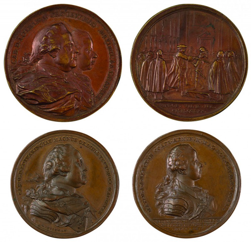 Maria Theresia 1740 - 1780 
Insieme di due medaglie 1770 per l’elezione dell’Ar...