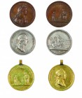 Maria Theresia 1740 - 1780 
Insieme di due medaglie 1770 per la costruzione degli orfanatrofi di Milano e Mantova medaglia con l’effigie di Maria Ter...