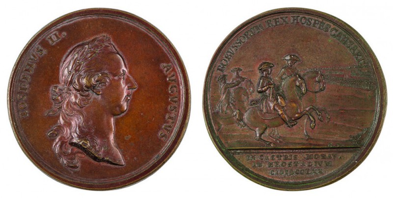 Maria Theresia 1740 - 1780 
Insieme di due medaglie 1770 per la visita di Feder...