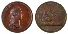 Maria Theresia 1740 - 1780 
Insieme di due medaglie 1770 per la visita di Federico II di Prussia a Giuseppe II nell’accampamento presso M€hrisch Neus...