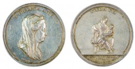 Maria Theresia 1740 - 1780 
Medaglia 1774 per l’apertura di scuole per l’ostetricia in Milano e Mantova argento, incisore del conio „KRAFFT“ (Johann ...
