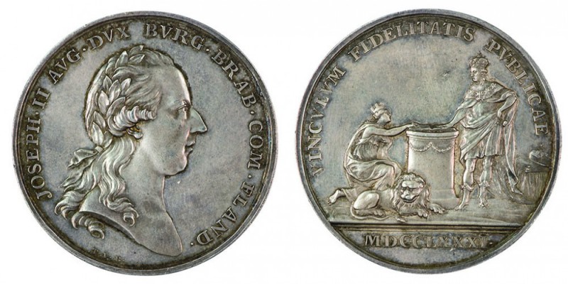 Joseph II 1780 - 1790 
Medaglia (di modulo medio) 1781 per la cerimonia di omag...