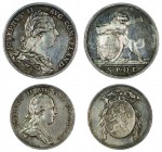 Joseph II 1780 - 1790 
Insieme di due gettoni dei paesi Bassi 1781 gettone della Provincia delle Fiandre, argento, incisore del conio “T.v.B.” (Theoo...