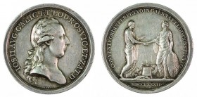 Joseph II 1780 - 1790 
Medaglia 1782 per l’insediamento della Dieta regionale della Galizia argento, incisore del conio „I. N. WIRT“ (Johann Nepomuk ...