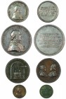 Joseph II 1780 - 1790 
Insieme di quattro medaglie 1782 per la visita di Papa Pio VI a Vienna medaglia di Vinazer, argento diametro mm. 55; medaglia ...