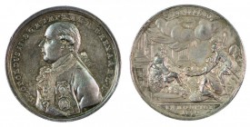 Leopold II 1790 – 1792 
Medaglia (di modulo grande) 1790 per l’incoronazione come Imperatore argento del diametro di mm. 48, incisore del conio „REIC...