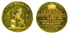 Franz II./I. 1792 – 1835 
Gettone 1792 per la cerimonia di omaggio della Bassa Austria oro del peso di gr. 2,64, diametro di mm. 20, minimi graffi Je...