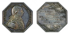 Franz II./I. 1792 – 1835 
Medaglia 1793 per il rientro del nuovo Governatore del Belgio Arciduca Carlo (1771-1847) argento, incisore del conio Theood...