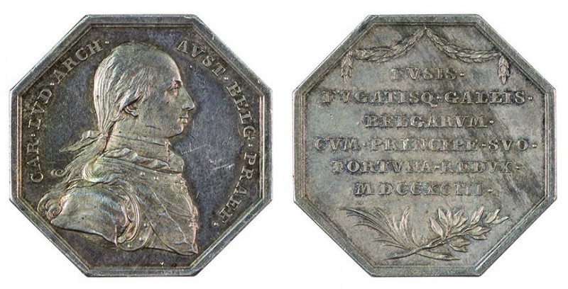 Franz II./I. 1792 – 1835 
Medaglia 1793 per il rientro del nuovo Governatore de...