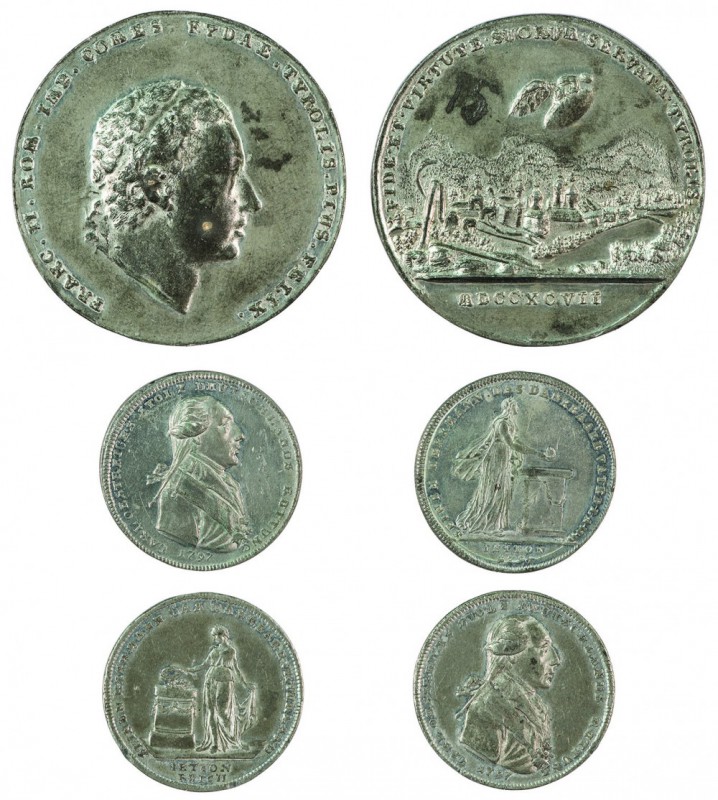 Franz II./I. 1792 – 1835 
Insieme di tre medaglie 1797 medaglia per la valorosa...