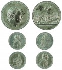Franz II./I. 1792 – 1835 
Insieme di tre medaglie 1797 medaglia per la valorosa difesa del Tirolo, stagno, incisore del conio Franz Xaver Matzenkopf ...