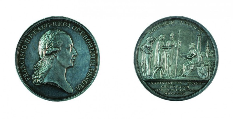 Franz II./I. 1792 – 1835 
Medaglia 1804 per il viaggio dell’Imperatore in Boemi...