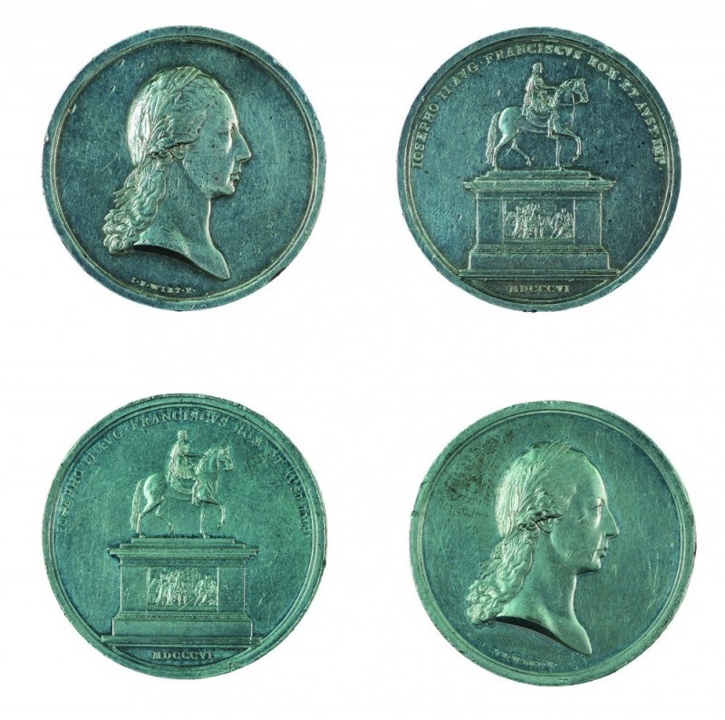 Franz II./I. 1792 – 1835 
Insieme di due medaglie 1806 per l’edificazione del m...