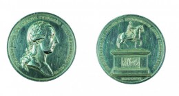 Franz II./I. 1792 – 1835 
Medaglia 1806 per l’edificazione del monumento equestre a Giuseppe II argento, incisore del conio “STUCKHART” (Franz Stuckh...