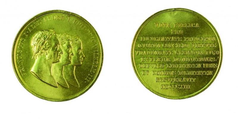 Franz II./I. 1792 – 1835 
Medaglia 1813 per l’alleanza fra Prussia, Austria e R...