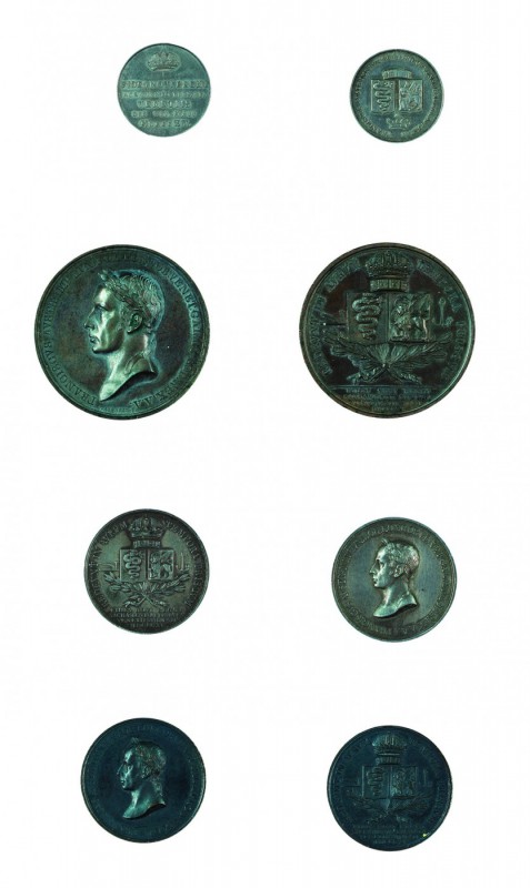 Franz II./I. 1792 – 1835 
Insieme di quattro medaglie 1815 per la cerimonia di ...