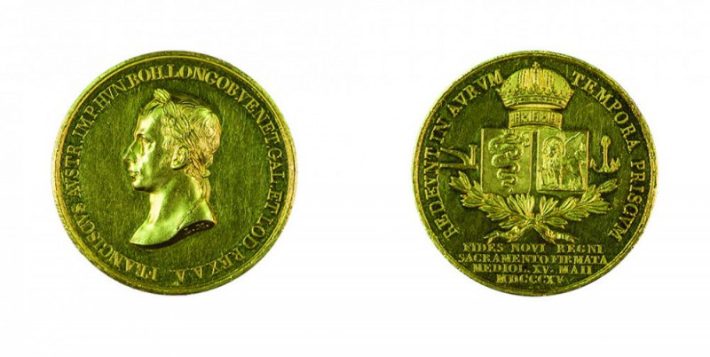 Franz II./I. 1792 – 1835 
Medaglia 1815 (di modulo medio) per la cerimonia di o...