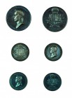 Franz II./I. 1792 – 1835 
Insieme di tre medaglie 1815 per la cerimonia di omaggio a Milano medaglia di modulo grande in bronzo; medaglia di modulo m...