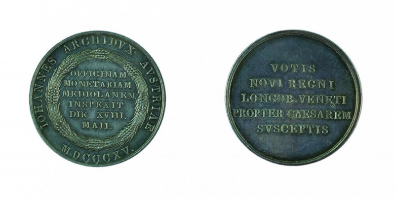 Franz II./I. 1792 – 1835 
Medaglia 1815 per la visita dell’Arciduca Giovanni al...