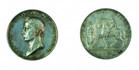 Franz II./I. 1792 – 1835 
Medaglia 1815 per l’arrivo dell’Imperatore a Milano argento, incisore del conio al diritto “VASSALLO” (Gerolamo Vassallo, 1...