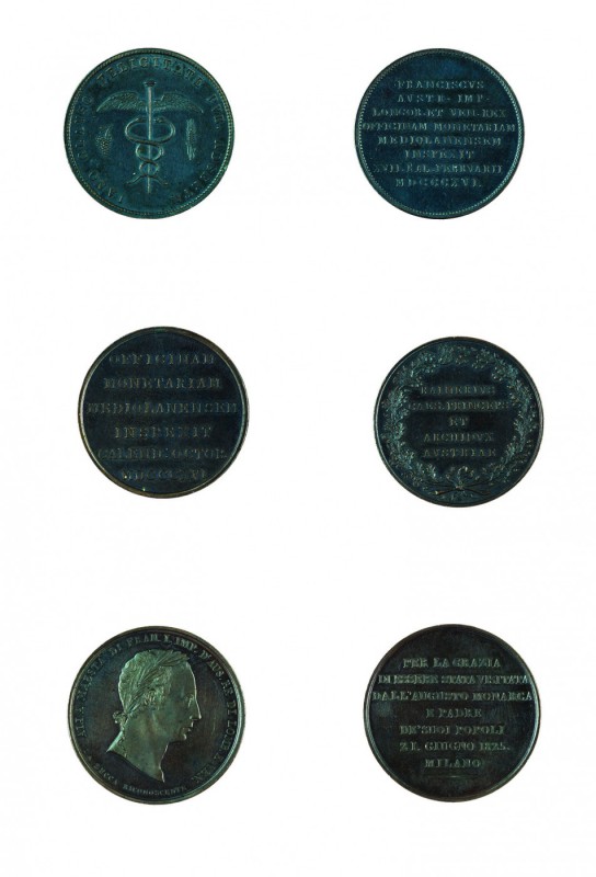 Franz II./I. 1792 – 1835 
Insieme di tre medaglie in bronzo per la visita alla ...
