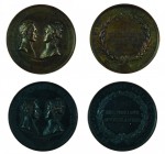 Franz II./I. 1792 – 1835 
Insieme di due medaglie 1816 per il quarto matrimonio dell’Imperatore con Carolina Augusta, figlia di Massimiliano I Giusep...
