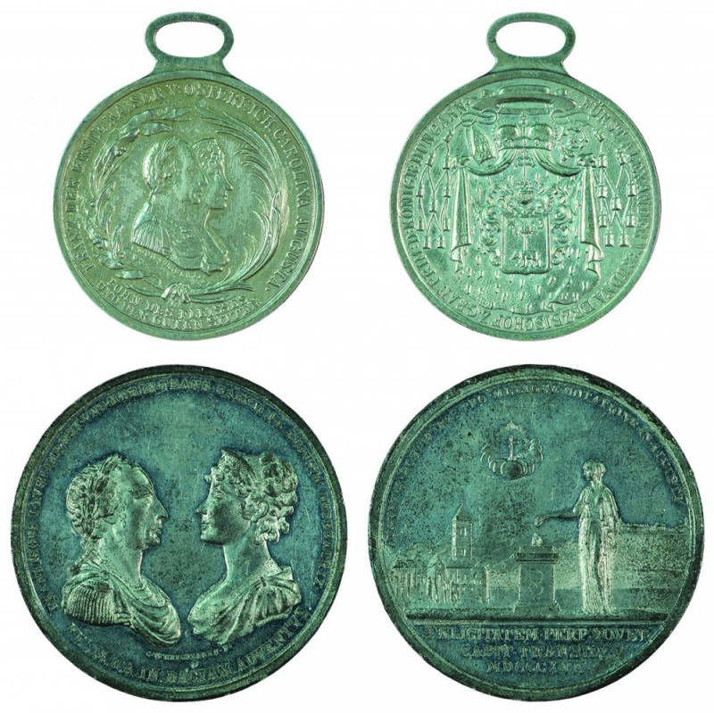 Franz II./I. 1792 – 1835 
Insieme di due medaglie 1817 relative alla Transilvan...