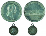 Franz II./I. 1792 – 1835 
Insieme di due medaglie medaglia 1823 per la costituzione dell’Istituto Veterinario (Università di medicina veterinaria), a...