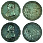 Franz II./I. 1792 – 1835 
Insieme di due medaglie 1826 per il medico personale Barone Andreas Joseph von Stifft e per la guarigione dell’Imperatore F...