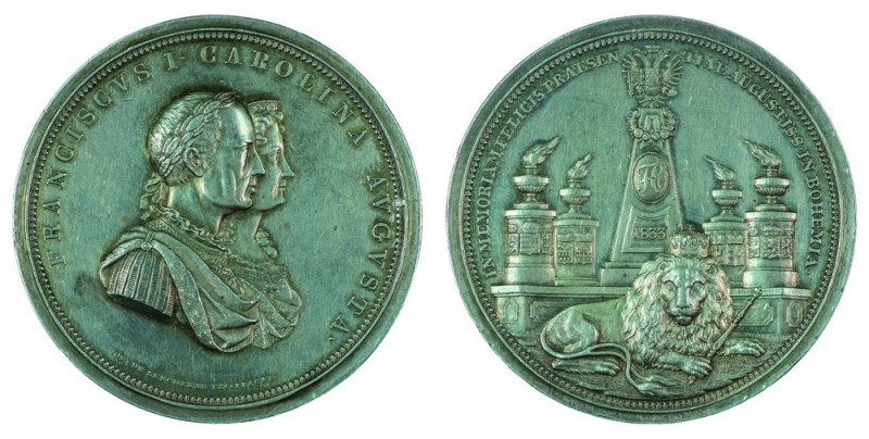 Franz II./I. 1792 – 1835 
Medaglia 1833 per la visita della coppia imperiale a ...