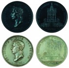 Franz II./I. 1792 – 1835 
Insieme di due medaglie 1835 per la cerimonia di commemorazione a Milano una in bronzo e una argentata, incisore del conio ...
