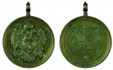 Franz II./I. 1792 – 1835 
Distintivo di servizio del Tribunale criminale di Venezia modello dell’Imperatore Francesco I, ottone, superficie lucidata,...