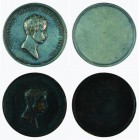 Ferdinand I 1830 - 1848
Insieme di due medaglie ritratto senza data (1815) come Principe ereditario una in argento e una in bronzo, incisore del coni...