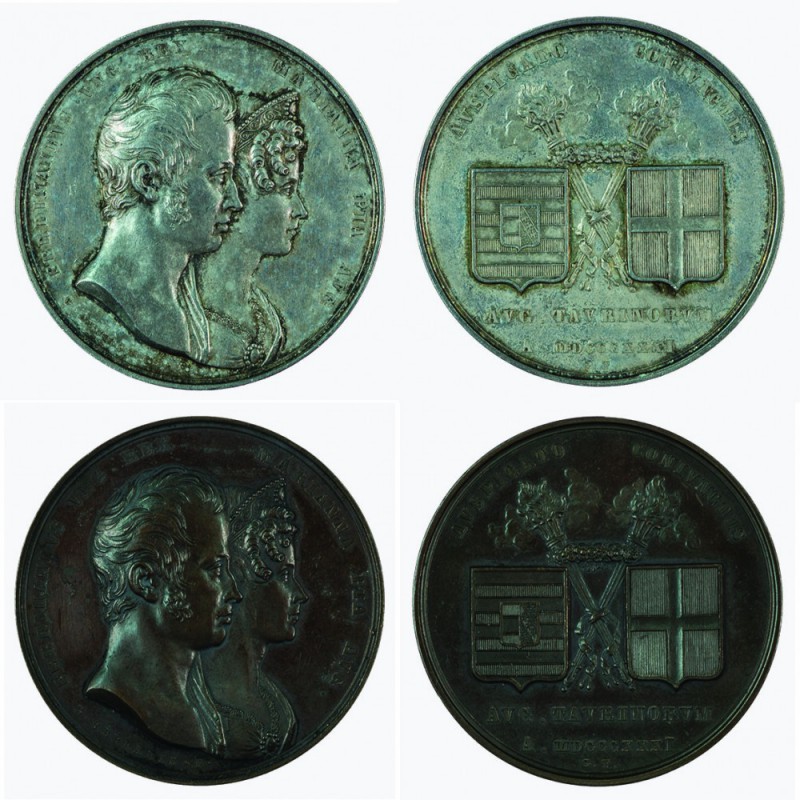 Ferdinand I 1830 - 1848
Insieme di due medaglie 1831 per il matrimonio con la P...
