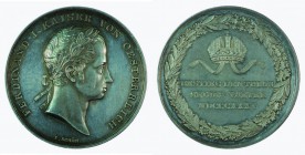 Ferdinand I 1830 - 1848
Medaglia 1835 per l’avvento al trono argento, incisore del conio „I. SCHÖN” (Josef Schön, 1809 - 1843), minimi graffi, splend...