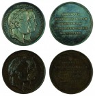 Ferdinand I 1830 - 1848
Insieme di due medaglie 1835 per l’arrivo in Boemia della coppia imperiale una in argento e una in bronzo, incisore del conio...