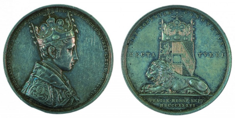 Ferdinand I 1830 - 1848
Medaglia 1836 per l’incoronazione di Boemia della coppi...