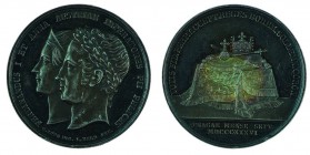 Ferdinand I 1830 - 1848
Medaglia 1836 per l’incoronazione di Boemia della coppia imperiale in Praga argento, incisore del conio „L. HELD“ (August Lud...