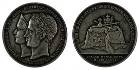 Ferdinand I 1830 - 1848
Medaglia 1836 per l’incoronazione di Boemia della coppia imperiale in Praga argento, incisore del conio „L. HELD“ (August Lud...