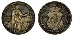 Ferdinand I 1830 - 1848
Medaglia 1836 per l’incoronazione di Boemia della coppia imperiale in Praga argento, incisore del conio „J. D. LERCH” (Joseph...