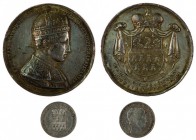Ferdinand I 1830 - 1848
Insieme di una medaglia e un gettone 1837 per la cerimonia di omaggio della Transilvania a Hermannstadt (Sibiu, Romania) meda...