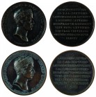 Ferdinand I 1830 - 1848
Insieme di due medaglie 1838 per l’incoronazione come Re del Lombardo-Veneto a Milano bronzo, incisore del conio “F. BROGGI” ...