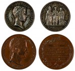 Ferdinand I 1830 - 1848
Insieme di due medaglie 1838 per l’incoronazione come Re del Lombardo-Veneto a Milano medaglia in argento, incisore del conio...