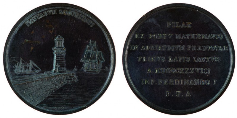 Ferdinand I 1830 - 1848
Medaglia per la costruzione del porto di Malamocco pres...