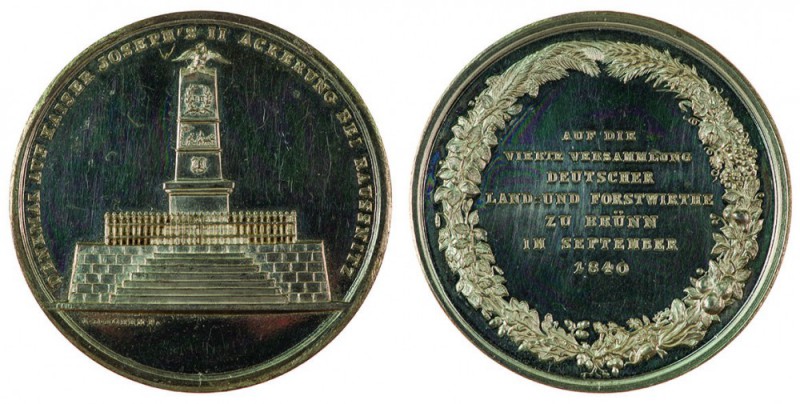 Ferdinand I 1830 - 1848
Medaglia 1840 per il IV raduno degli agricoltori e silv...