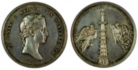 Ferdinand I 1830 - 1848
Medaglia 1843 per la conclusione dei lavori di rifacimento della guglia del duomo di Santo Stefano in Vienna, eseguiti con su...