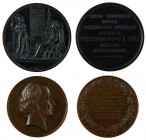 Ferdinand I 1830 - 1848
Insieme di due medaglie medaglia 1844 per il VI raduno degli scienziati italiani a Milano, bronzo, incisore del conio “L. COS...