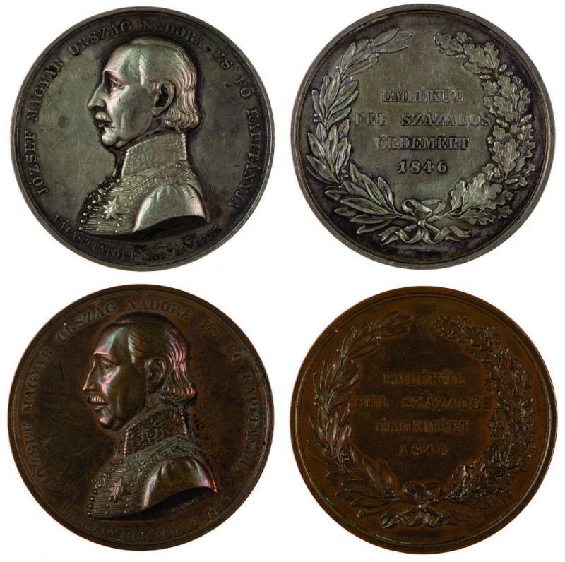 Ferdinand I 1830 - 1848
Insieme di due medaglie 1846 per il 50° anniversario de...